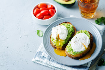 Poached egg Avocado Rye Toasts