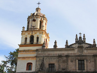 Fototapeta na wymiar Iglesia de San Juan Bautista Coyoacan Mexico 