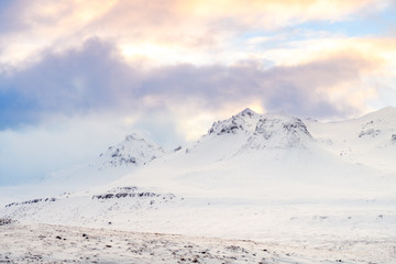 amazing mountain ranger landscape of iceland