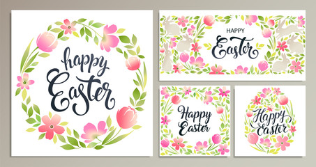 Happy Easter. Vector templates for card, poster, flyer and other users. Design element.