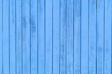 Fototapeta na wymiar Blue paint wooden desk pattern texture.