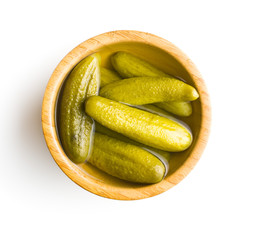 Preserved cucumbers. Tasty pickles.