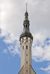Fototapeta na wymiar Spire of Tallinn town hall