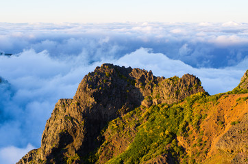 Fototapeta na wymiar Pico Ruivo peak on Madeira island, Portugal