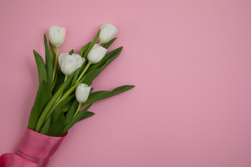 Tulip flowers postcard