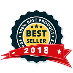 Best Seller 2018 label illustration