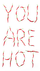 you are hot geschrieben in chilis