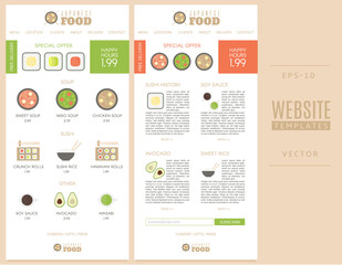 Website templates. Japanese food shop. Good for restaurants.