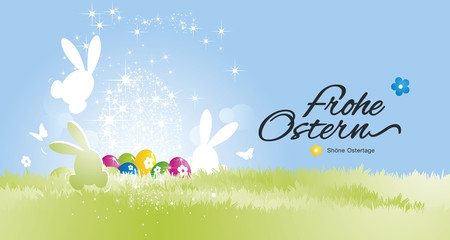 Happy Easter background (Frohe Ostern - German)