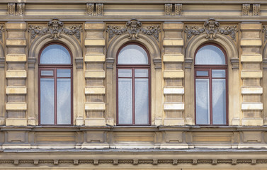 Windows of an old building, Saint-Petersburg