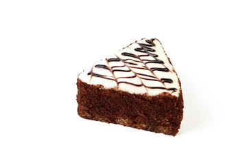 Esterhazy cake on white background isolated