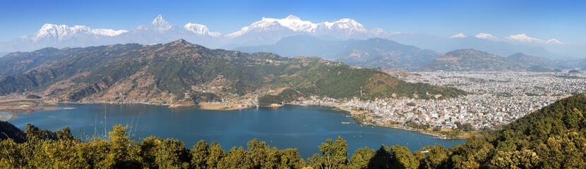 berg Annapurna en Manaslu panorama