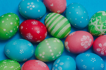 Colorful Easter eggs background