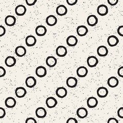 Hand drawn style ethnic seamless pattern. Abstract grungy geometric background in black and white.