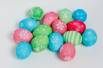 Perfect colorful handmade easter eggs