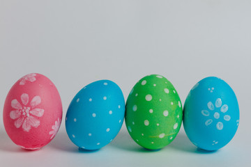 Perfect colorful handmade easter eggs