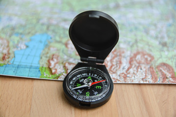 Maps and compass.