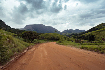 ground road through the mountains