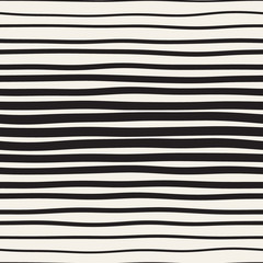 Vector seamless black and white hand drawn diagonal wavy lines pattern. Abstract freehand background design