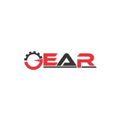 GEAR text logo vector