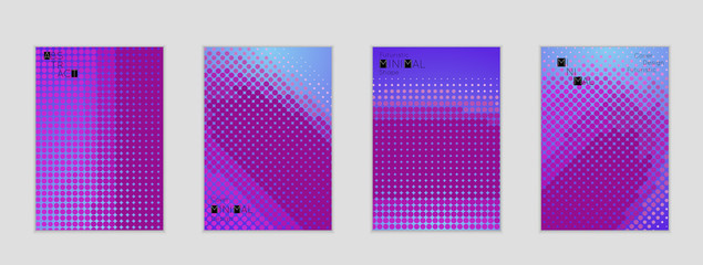 Geometric halftone gradient texture cover banner template