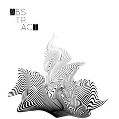 Abstract striped wavy shape