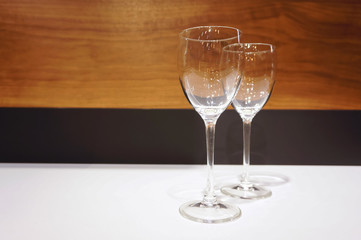 Two glasses on the table