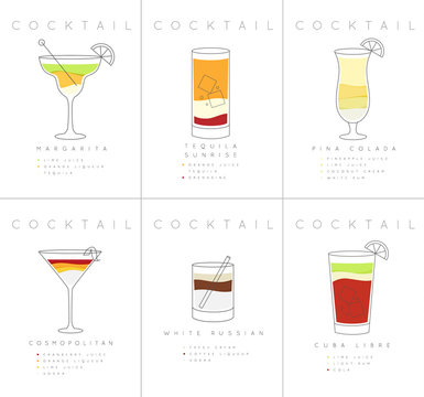 Poster cocktails Margarita
