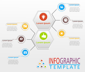 Abstract infographics. Vector business template for presentation. Creative concept for infographic. Illustrates ideas, statements, product characteristics, well defined structure.