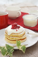 ラズベリーのパンケーキ