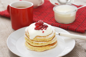 ラズベリーのパンケーキ