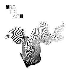 Abstract striped wavy shape