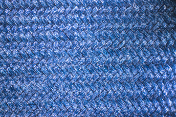 Enlarged image of a cloth fabric. fabric texture concept for background or wallpaper. blue colour