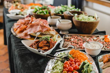 catering restaurant wedding buffet for events - obrazy, fototapety, plakaty