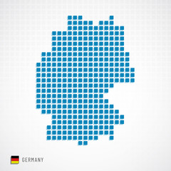 Fototapeta na wymiar Germany map and flag icon
