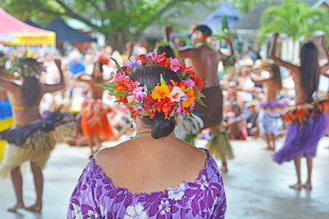 Culture show at Punanga Nui Market Rarotonga Cook Islands