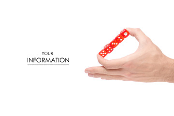 Playing dice in hand pattern