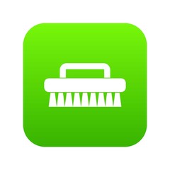 Cleaning brush icon digital green