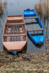 Naklejka premium wooden river boat