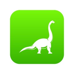 Brachiosaurus dinosaur icon digital green