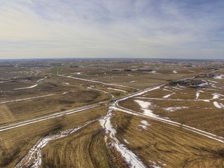 Barren Field in Early Spring