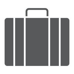 Baggage glyph icon, briedfcase and luggage, bag sign vector graphics, a solid pattern on a white background, eps 10.