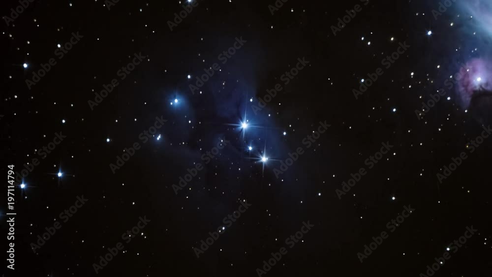 Wall mural zoom in on a colorful nebula in outer space