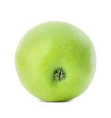 Fresh green apple on white background