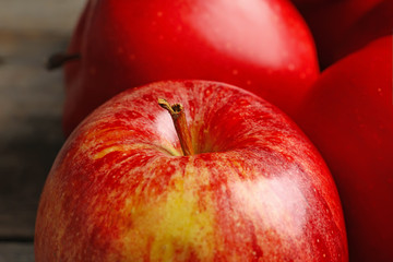 Ripe red apples, closeup