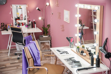 Modern interior of hairdressing salon