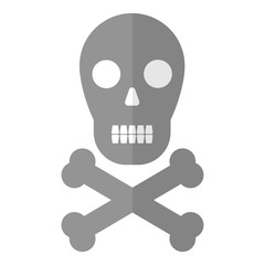 Skull icon, flat style