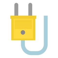 Single socket icon, flat style