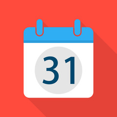 Date calendar icon, flat style