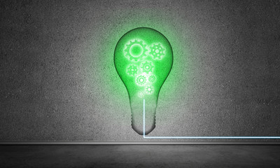 Concept of lightbulb as symbol of new idea.